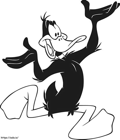 Great Spirited Daffy Duck Coloring Page
