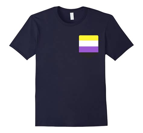 Non Binary Flag Shirt Lgbt Pride Pocket Print T Shirt Managatee
