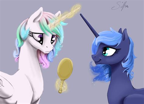 Princess Celestia And Princess Luna Drawn By Silfoe Bronibooru