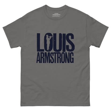 Louis Armstrong Silhouette T Shirt Charcoal Louis Armstrong Official Store