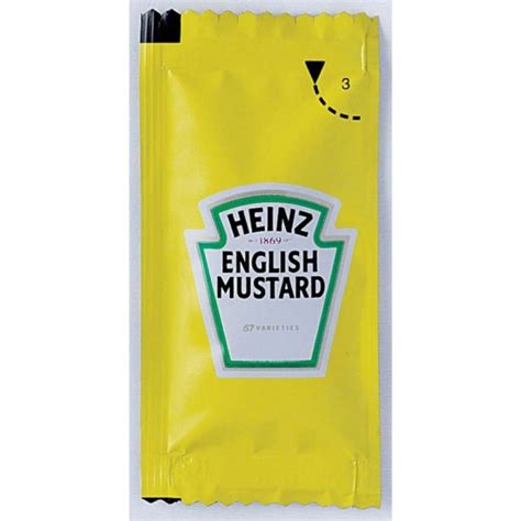Heinz English Hot Mustard Sachets 250 X 7ml