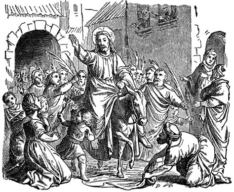 Jesus Triumphal Entry And Welcome Into Jerusalem Clipart Etc