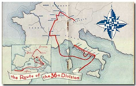 Route Of The 36th Infantry Division