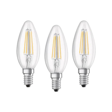 3 X Osram LED Filament Leuchtmittel Kerzen 4W 40W E14 Klar Neutralw