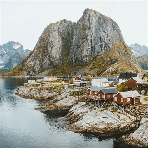 Fishing Villages Sighted On The Lofoten Islands Norway Captured By