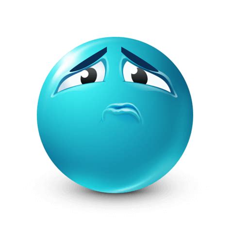 Sad Blue Emoji