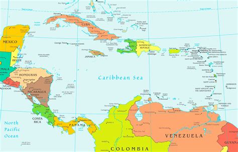 Mar Caribe ¿dónde Está ¿que Tan Grande Es Mapas Y Mas