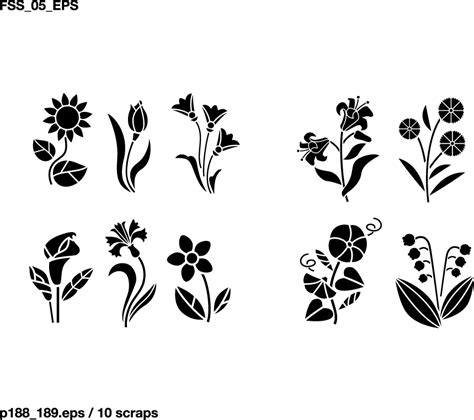 19 Vector Flower Silhouettes Images Flowers Silhouette Vector