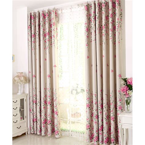 800 x 800 jpeg 283 кб. Pink Floral Print Poly/Cotton Blend Country Curtains for ...