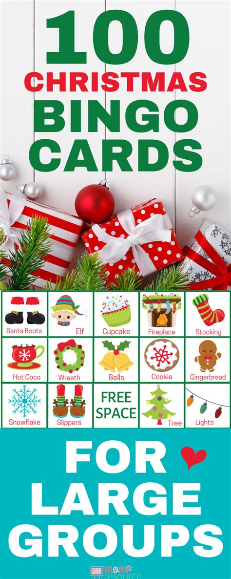 Christmas Printable Bingo Cards For Large Group Up To 140 Printable