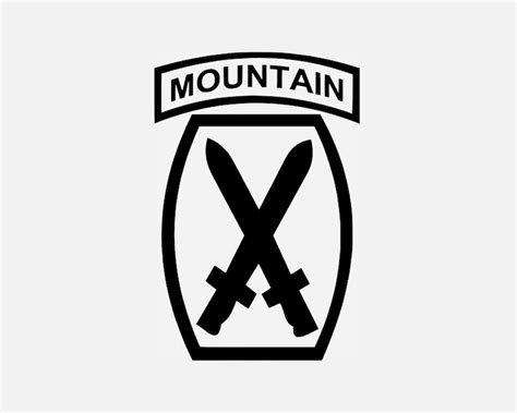 10th Mountain Division Patch Vinyl Decal Sticker Mountaineer Etsy