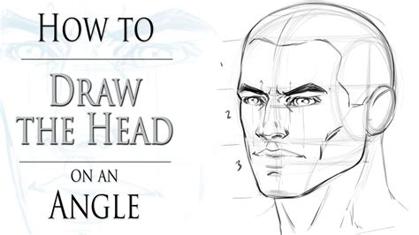 How To Draw The Head On An Angle Youtube