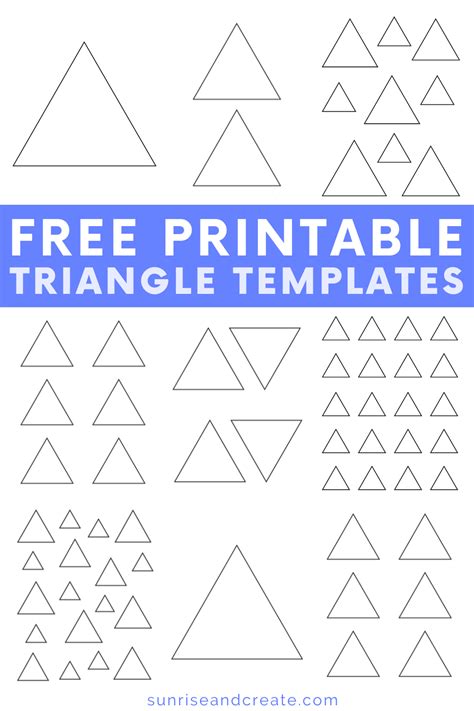 Printable Triangle Templates In 2023 Triangle Template Free