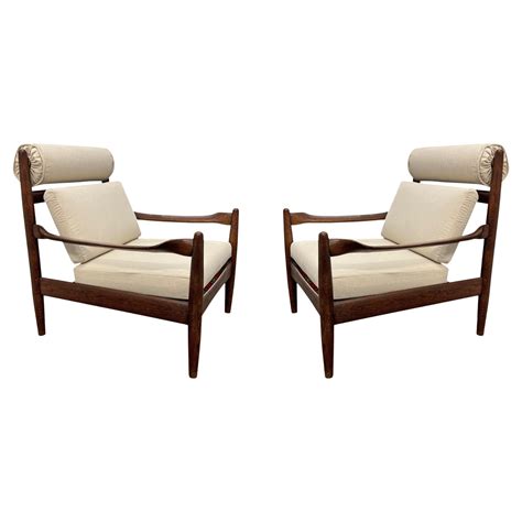 Pair Of Midcentury Scandinavian Modern Westnofa Bentwood Lounge Chairs At Stdibs