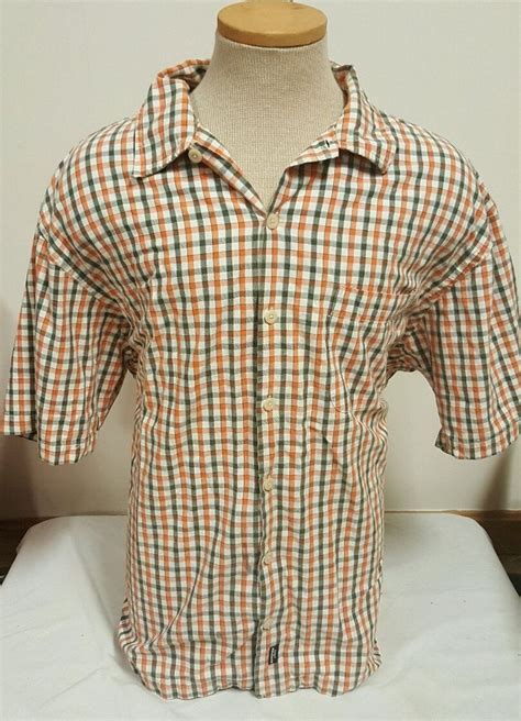 abercrombie fitch men s button down shirt short sleeve size large l ebay men s button down