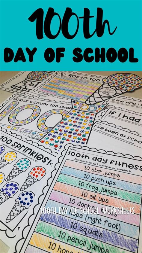 100th Day Of Kindergarten Worksheets And Activities Print And Go