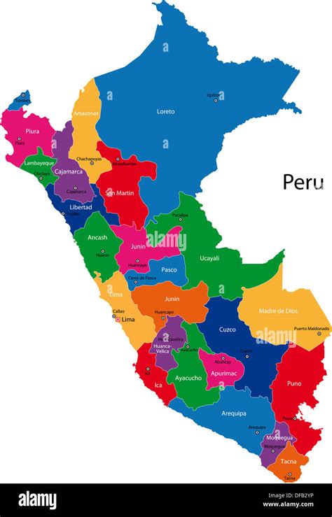 Mapa Politico De Peru