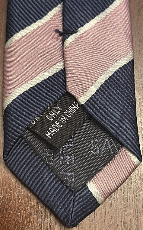 The Savile Row Company London Pink Blue Repp Mens Neck Tie Made In China Ebay