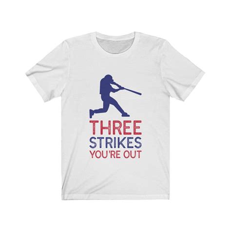 Three Strikes Youre Out Baseball Unisex Jersey Short Etsy Jersey