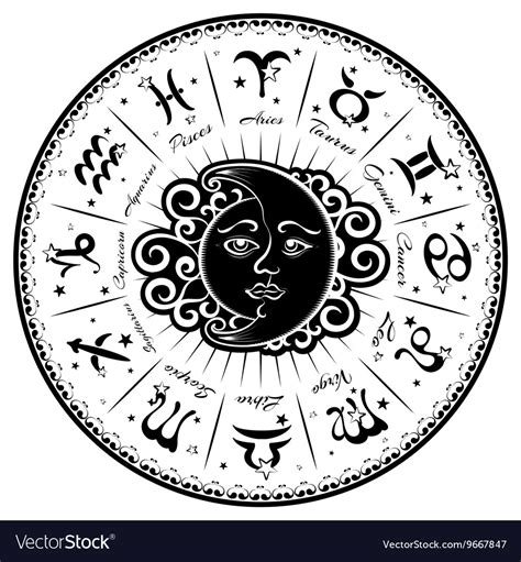 Zodiac Signs Royalty Free Vector Image Vectorstock