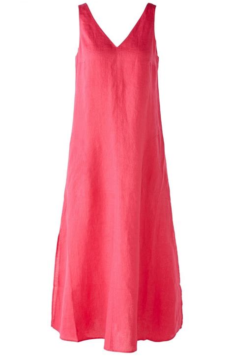 Oui Raspberry Sorbet Linen Slip Dress Dresses From Shirt Sleeves Uk