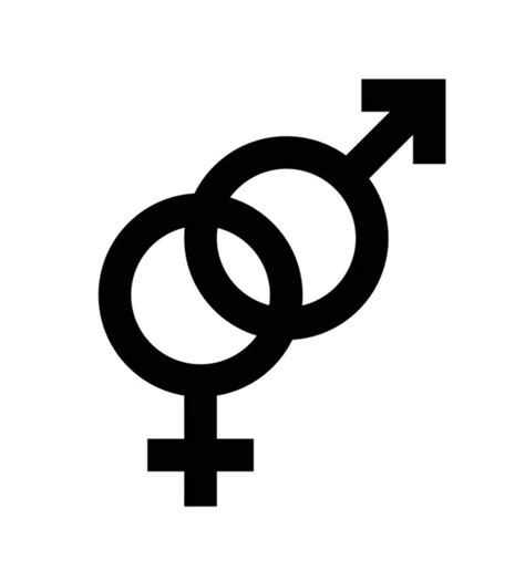 Gender Symbol Isolated On White Background Vector Man And Woman Gender