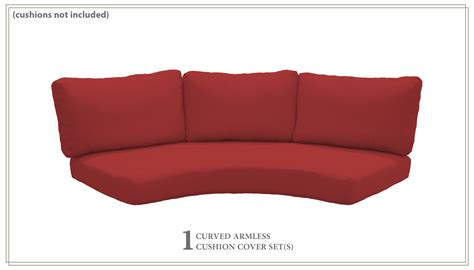 Covers For High Back Curved Armless Sofa Cushions 6 Inches Thick