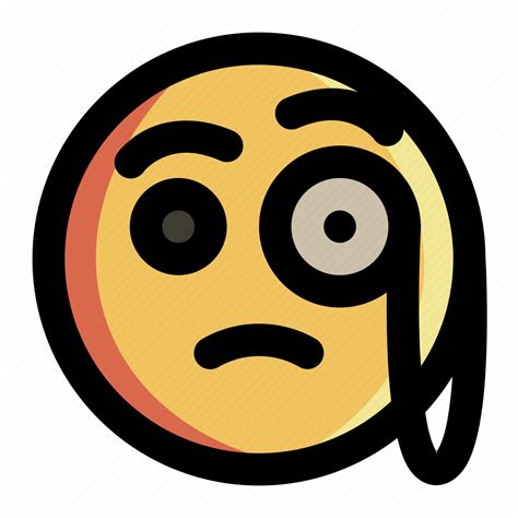 Detective Emoji Emoticon Expression Face Smiley Suspicious Icon