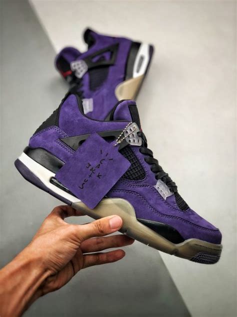 Travis Scott X Air Jordan 4 “purple Suede” For Sale Sneaker Hello