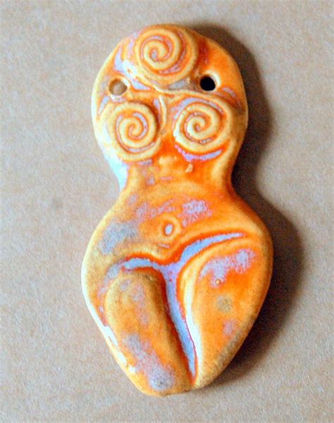 Handmade Ceramic Goddess Bead Venus Of Willendorf By Beadfreaky 7 25