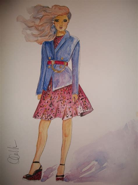 Watercolor Painting Fashion Illustration