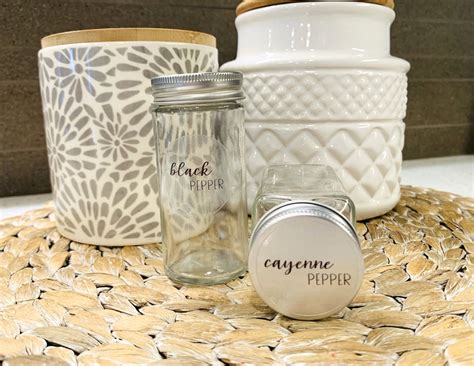 Clear Round Spice Jar Labels 15 Inches Custom Options Etsy