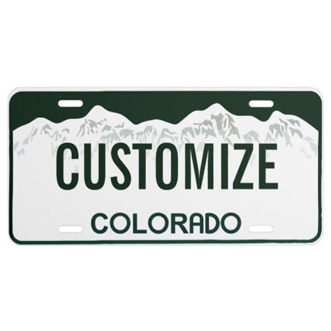 Colorado Custom License Plate