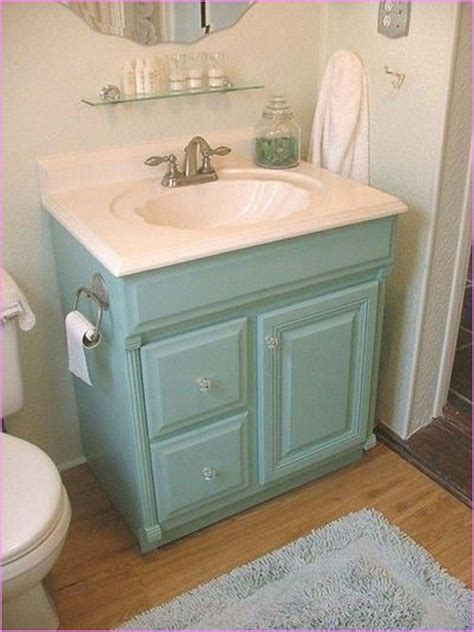 This is a tutorial for building your own custom storage shelving to attach to the side of your bathroom vanity. Painted Bathroom Vanity Ideas Vanities Paint Colors For ...
