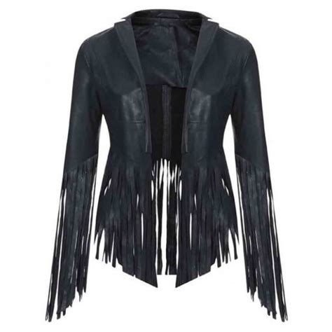 Cheryl Cole Crazy Stupid Love Fringed Leather Jacket