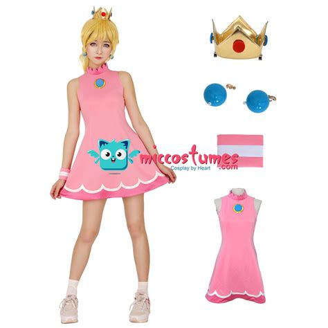 Mario Tennis Princess Peach Cosplay Costume Dress In Game Costumes From