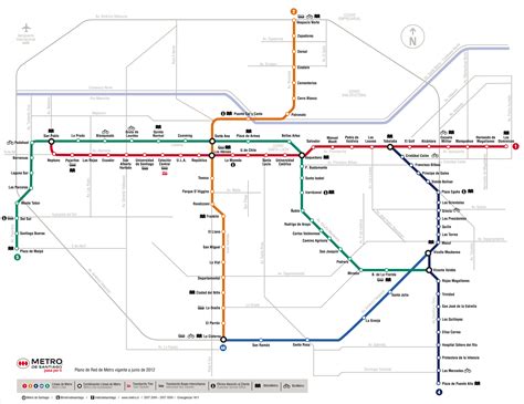 Mapa Del Metro De Santiago