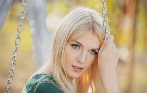 Portrait Of A Young Thoughtful Pensive Woman Close Up Face Of