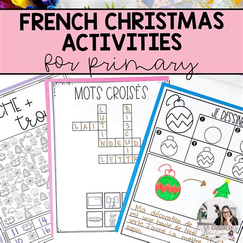French Christmas Activities And Worksheets Les Activités De Noël La
