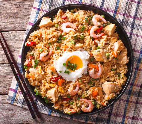 Prawn And Chicken Fried Rice Recipe By Archanas Kitchen