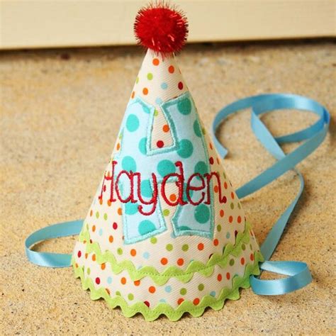 Polka Dot 1st Birthday Party Hat Made With Lolli Dot By Etsy