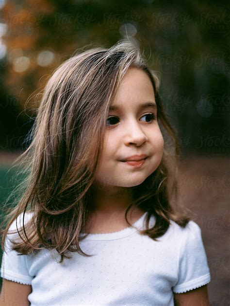 Portrait Of A Beautiful Young Girl Looking Away By Stocksy Contributor Jakob Lagerstedt