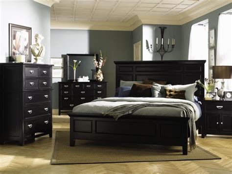 Think wood nightstands if you have an upholstered. Bedroom Design with Black Furniture | Bedroom furniture ...