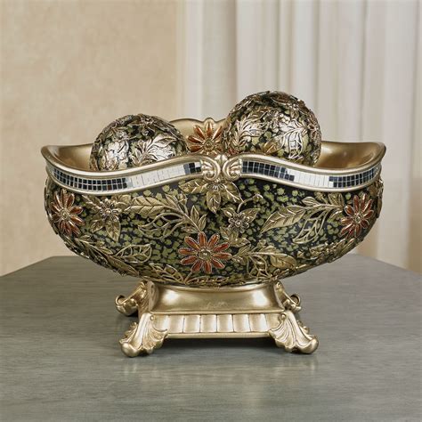 Evangeline Decorative Centerpiece Bowl And Orbs Set