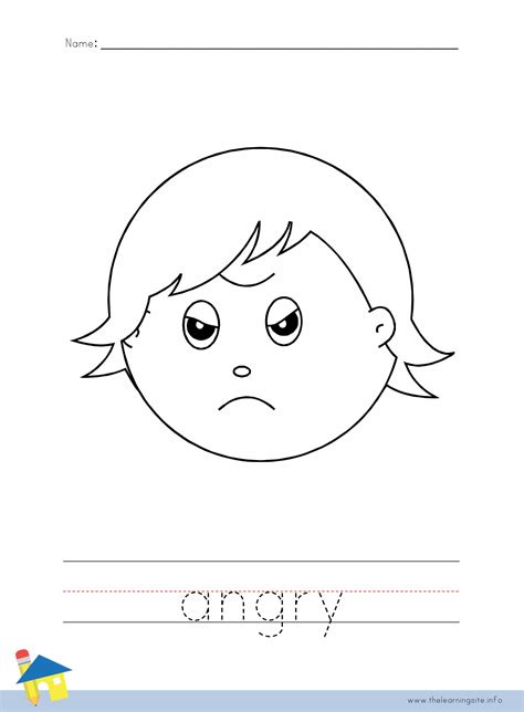 Angry Coloring Worksheet The Learning Site