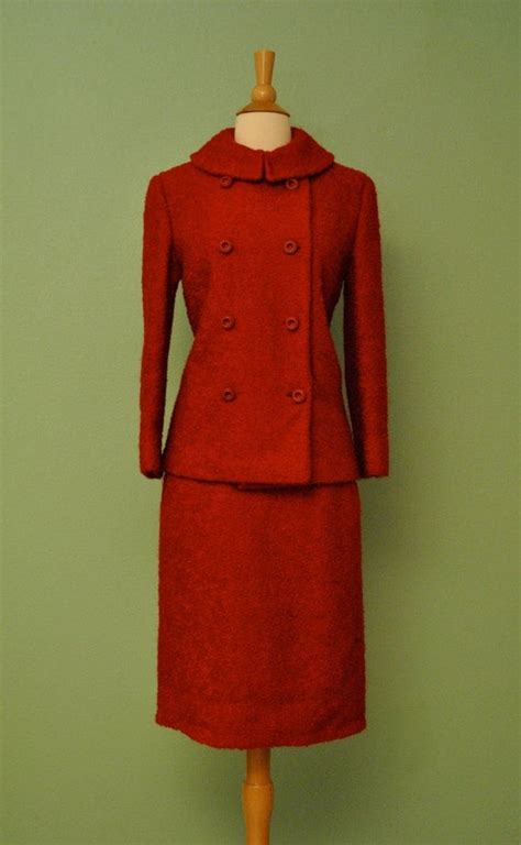 Spectacular Jackie O Style Suit Dress S Vintage Red Carpet
