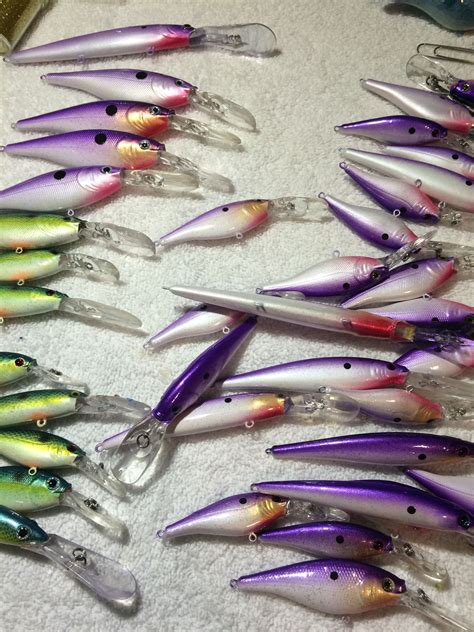 Big batch of custom repaints by Robusto for Justin in CO. | Custom lures, Custom fishing lure ...