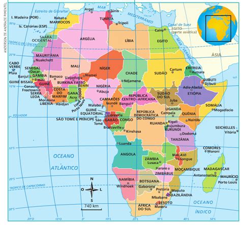 Mapa Da Africa Mapa Politico Atual Paises Capitais E Idiomas Images Images