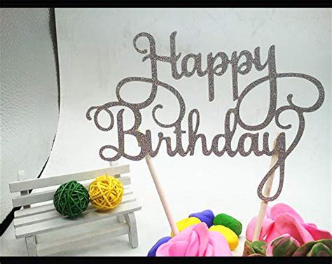 Buy Gold Glitter Script Happy Birthday Cake Toppers Kids Birthday Party