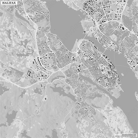 Halifax Figure Ground Vector Map Boundless Maps